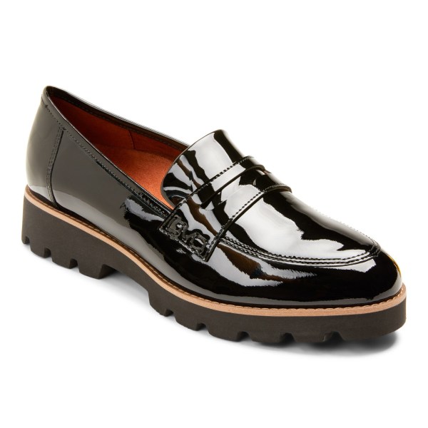 Vionic Loafers Ireland - Cheryl Loafer Black - Womens Shoes Clearance | QDOTU-7935